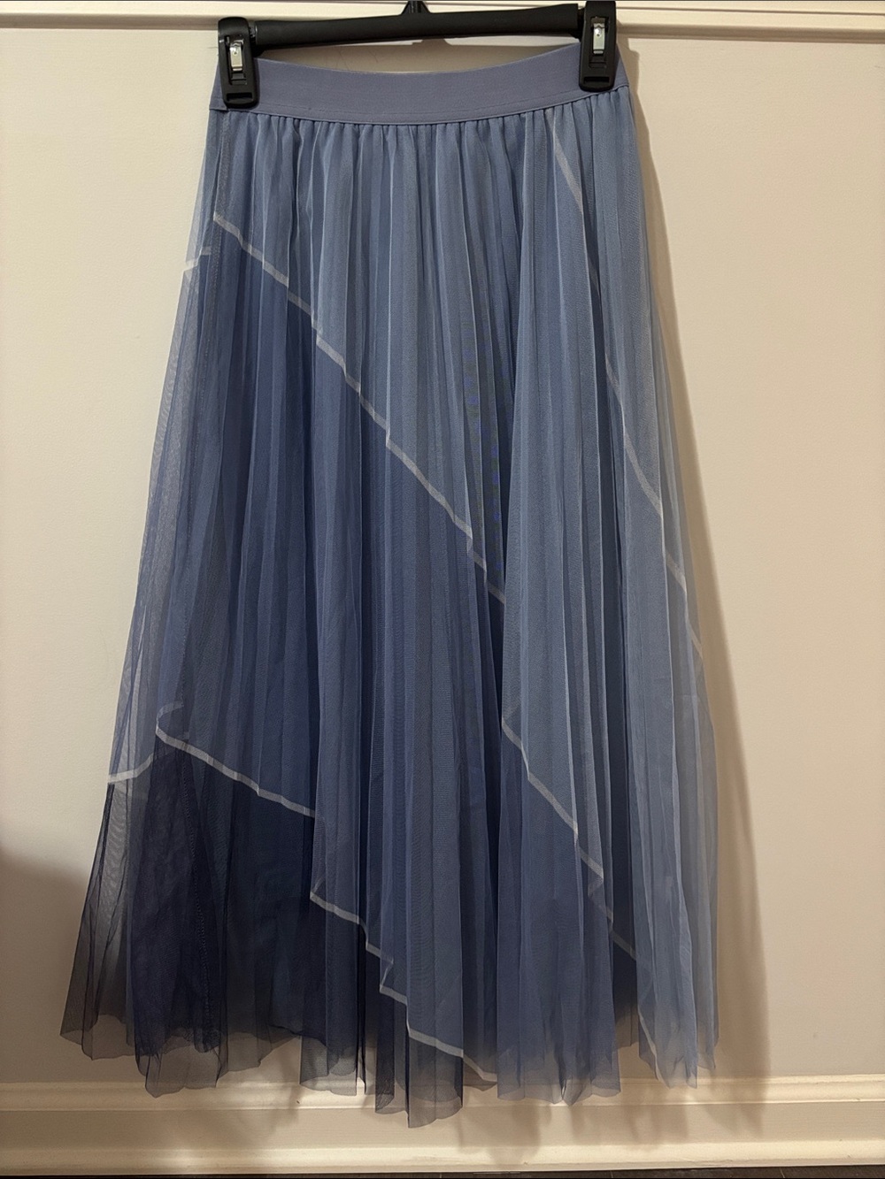 Balletcore Blue Asymmetrical Tulle Skirt